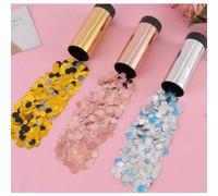 Shein 3 piezas/1 pieza Lanzadores de confeti, lanzador de cañón de confeti de papel multicolor, decoración y regalo para fiestas de boda, cumpleaños, gradua