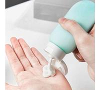 Shein 3 Piezas, 60ml Bote de silicona suave recargable, Botella portátil de viaje, Envase para champú, Tubo de extracción para cosméticos líquidos, Accesori