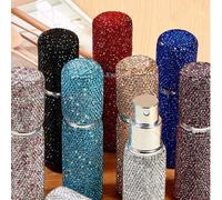 Shein 3 piezas Botellas de perfume rellenables con forma de diamante, botellas de perfume portátiles e independientes, estuche de viaje para atomizador, 10m