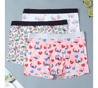 Shein 3 piezas Bóxer de hombre con estampado de graffiti de Disney y dibujos animados, con cintura elástica