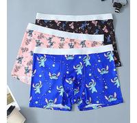 Shein 3 piezas Bóxer de hombre con estampado de graffiti de Disney y dibujos animados, con cintura elástica