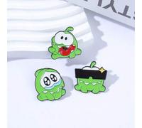 Shein 3 piezas Broches de monstruos de dibujos animados lindos, material de aleación de zinc y esmalte, con expresiones adorables de llanto y juguetona, ins