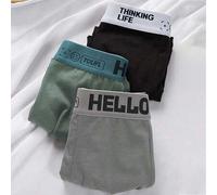 Shein 3 piezas Calzoncillos/Boxers de hombre de 100% algodón de unicolor