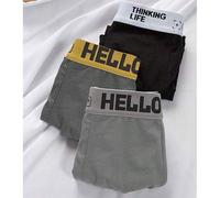 Shein 3 piezas Calzoncillos/Boxers de hombre de 100% algodón de unicolor