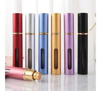 Shein 3 piezas de Atomizador de perfume de vidrio de 10 ml de colores aleatorios, dispensador de perfume avanzado, botella de aerosol de viaje recargable y