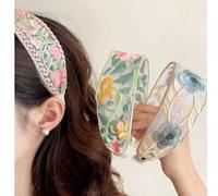 Shein 3 piezas de diademas florales elegantes y multiusos para niñas, adecuadas para uso diario, trabajo, escuela, playa, fiesta, festival, regalo del Día d