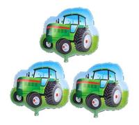 Shein 3 piezas de globos de lámina de aluminio con diseño de tractor de granja, globos de aluminio de gran tamaño de 25 pulgadas, muy adecuados para decorac