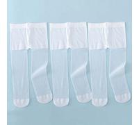 Shein 3 piezas de mallas finas, transpirables, antiestáticas, suaves y cómodas de color blanco simple para uso diario de niñas bebés, anti-mosquitos