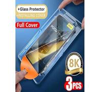 Shein 3 Piezas de Protector de Pantalla de Vidrio Templado 8K HD Compatible con Mi Poco M7 X7 Pro F7 Ultra F6 M6 Pro X6 Neo C65 X5 X4 M4 Pro 5G F3 X3 NFC, P