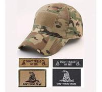 Shein 3 piezas Gorra de béisbol para exteriores hecha de tela completa, con patrón de camuflaje aleatorio, "No me pises" impreso en un parche con cierre de