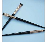 Shein 3 piezas Juego de brochas de delineador de ojos ultra finas y de precisión, color oro rosa, para delineado de ojos, cejas y contorno, herramientas de