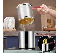 Shein 3 piezas Juego de ollas de pasta multifuncionales de acero inoxidable, fabricado en Italia, con cesta escurridora, drenaje rápido, fácil limpieza, aju