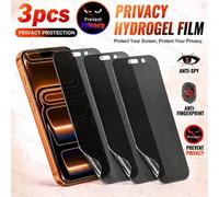 Shein 3 piezas Protector de pantalla de hidrogel de privacidad, película de hidrogel de pantalla completa, protector de pantalla suave, anti-espionaje, prot