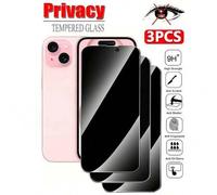 Shein 3 piezas Protector de pantalla de privacidad compatible con iPhone 16 Pro Max, 15, 14, 13, 12, 11, 8, 7, 6, de vidrio templado anti espía, no frágil,