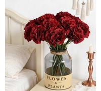 Shein 3 piezas Ramo de Claveles de Seda Artificial de 11.42 pulgadas, Flores Simuladas, Ramo de Novia para el Día de San Valentín, Decoración de Primavera,