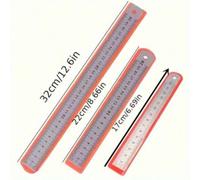 Shein 3 piezas Regla de acero inoxidable de doble cara, Tamaños: 15 cm, 20 cm y 30 cm