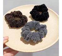 Shein 3 piezas Scrunchies elegantes para el cabello con decoración de copos de nieve, lunares y brillo, lazos casuales para coleta, sujetadores de cabello,