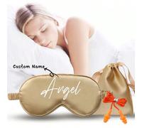 Shein 3 piezas/set Conjunto de antifaz personalizado, antifaz de dormir con nombre personalizado, adecuado para escuela, oficina, viaje, despedida de solter