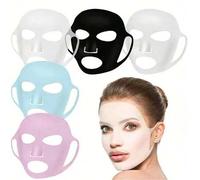 Shein 3 piezas Soporte reutilizable de silicona anti-evaporación para mascarilla facial, Cubierta de mascarilla anti-arrugas y humectante, Herramienta facia