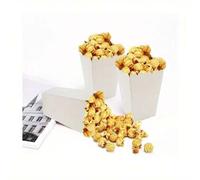 Shein 30/20/10 piezas/2 piezas Cajas de palomitas blancas, Cajas de palomitas mini de 2.2 x 4.2 x 3 pulgadas para decoraciones de noches de cine Navidad/Hal