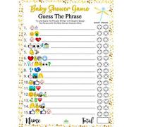 Shein 30/40 piezas Tarjetas de juego para fiesta de baby shower - Frases divertidas y tarjetas de predicción, incluye 30 piezas de papel de tarjeta grueso (