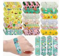Shein 30/50/100 piezas Curitas con diseños de dibujos animados, adecuadas para el cuidado de heridas y primeros auxilios, con diversos estilos de curitas de