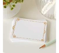 Shein 30/50/100 piezas Elegantes Tarjetas de Felicitación Doradas-Eid con Borde, Tarjetas de Felicitación en Blanco Autocierre, Tarjetas de Mensaje, Tarjeta