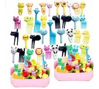 Shein 30 piezas/10 piezas Selección de colores aleatorios de palillos con diseños de animales para comida infantil, palillos divertidos para bento, palillos