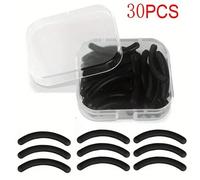 Shein 30 piezas/10 piezas Set de almohadillas de repuesto universales para rizador de pestañas de silicona, con caja de almacenamiento transparente, sin ele