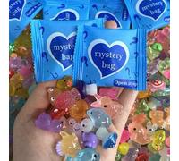 Shein 30 piezas/20 piezas/10 piezas - Miniaturas de figuras de animales de resina, pueden ocultar patitos, dinosaurios y otros micro animales que brillan en