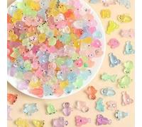 Shein 30 piezas de animales en miniatura de resina luminosa, mini decoración de pato que brilla en la oscuridad - adorable figurita de pato pequeña, animale