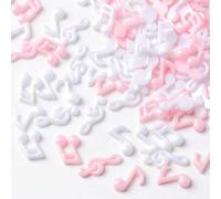 Shein 30 piezas de decoraciones para uñas con forma de bloc de notas rosa y blanco, adecuadas para uñas DIY y uso en salón de uñas, materiales de arte de uñ