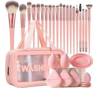 Shein 30 piezas Juego de brochas de maquillaje, kit de herramientas de belleza todo en uno que incluye brocha para rubor, brocha para polvo, brocha para som