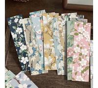 Shein 30 piezas Marcapáginas con flores y plantas, tarjetas decorativas de libro guía, tarjetas marcadoras de lectura decorativas, tarjetas pequeñas decorat