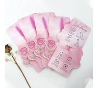 Shein 30 Piezas Tarjetas de cuidado posterior de pestañas con flores rosas, tarjetas de membresía y fidelización del estudio de belleza, tarjetas de papel d