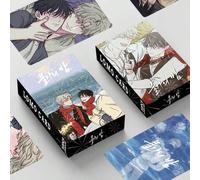 Shein 30 piezas Tarjetas Lomo de Manga BL Night Of Waters (물들의 밤), Postales de Yao Taizhu y Kim Uihyun, Estilo Lindo Fujoshi, Coleccionables de Anime de Alt