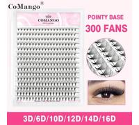 Shein 300 abanicos de 3D/6D/10D/12D/14D/16D Wispy Premade Volume Fans Importados Material Esponjoso Pestañas Postizas Premade Extensión de Pestañas Todos lo