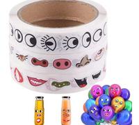 Shein 3000 piezas de pegatinas de ojos, pegatinas de ojos adhesivas en blanco y negro y de colores, accesorios de manualidades DIY