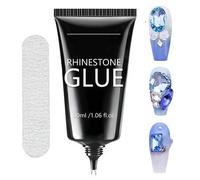 Shein 30ML Pegamento de Rhinestones para Uñas, Pegamento de Gel Súper Fuerte para Decoración de Uñas 3D, Brillo de Gel para Decoración de Gemas, Piedras Pre