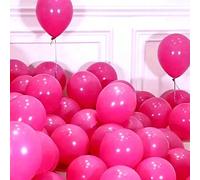 Shein 30pcs/50pcs/100pcs Globos de Helio Redondos de Látex de 5 Pulgadas Color Rojo Rosa, Adecuados para Decoraciones de Boda, Cumpleaños, Graduación, Despe
