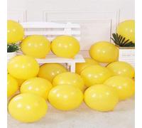 Shein 30pcs/50pcs/100pcs Globos de Látex Redondos de Helio de 5 Pulgadas Amarillos, Adecuados para Decoraciones de Bodas, Cumpleaños, Graduaciones, Despedid