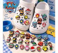 Shein 31 piezas de dijes para zapatos de Paw Patrol, decoraciones lindas de dibujos animados para zuecos, accesorios de PVC DIY para zapatos de jardín, recu