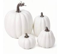 Shein 32/16/4 piezas de calabazas artificiales blancas, para decoración de bandeja escalonada, relleno de cuenco, centro de mesa, exhibición de entrada, pas