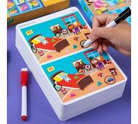 Shein 32 páginas Juguete educativo Montessori, Entrenamiento de enfoque, Explorar el desarrollo de diferentes inteligencias, Entrenamiento de pensamiento, I