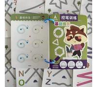Shein 32 páginas Libro de práctica educativo reutilizable, Pizarra de escritura y trazado borrable, Material de papel duradero, Adecuado para entrenamiento