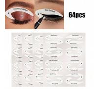 Shein 32 piezas/4 sets Herramientas de maquillaje de ojos, plantillas de delineador de ojos de gato, guías de sombra de ojos y delineador, delineador de ojo