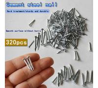 Shein 320 piezas de clavos de acero y cemento - Clavos para trabajos de madera y paredes - Clavos de acero endurecido de alta resistencia para colgar cuadro