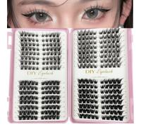 Shein 320 racimos de pestañas postizas de pequeño diablo puro y silvestre de gran capacidad, gruesas y naturalmente alargadas, fáciles de usar, adecuadas pa