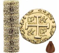 Shein 35 piezas/5 piezas Monedas de metal de pirata - Monedas del tesoro de piratas del Caribe para juegos de mesa y accesorios de disfraces