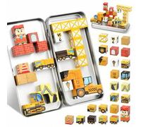 Shein 35 piezas Bloques de construcción magnéticos, juguete educativo sensorial con escena de coche, adecuado para niños de 3 años en adelante, excelente re